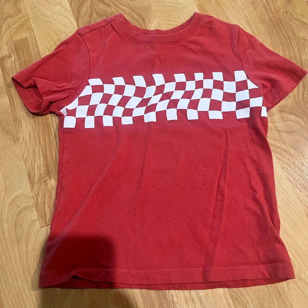 Red Checkered Toddler Boy T-Shirt